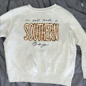 Southern Boy Kids Gray Sweatshirt